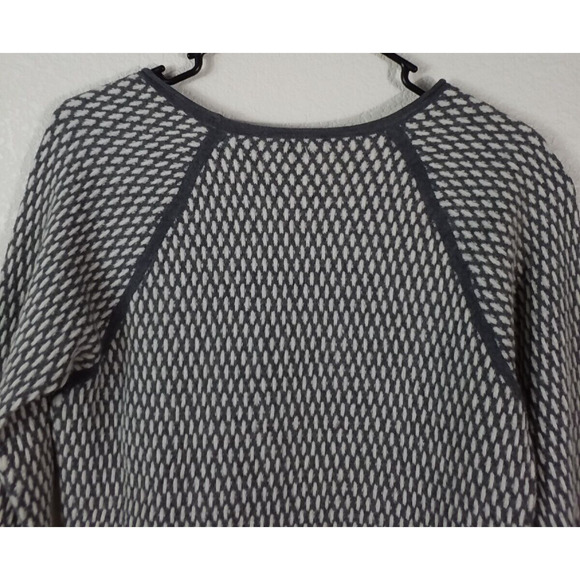 Club Monaco Gray White Wool Blend Sweater Scoop Neck Long Sleeve Women’s XS - Picture 4 of 6